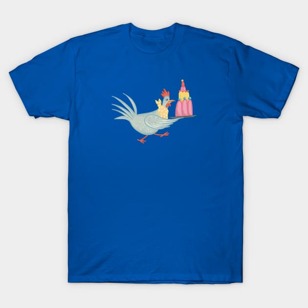 Chicken with Cake T-Shirt by Das Brooklyn